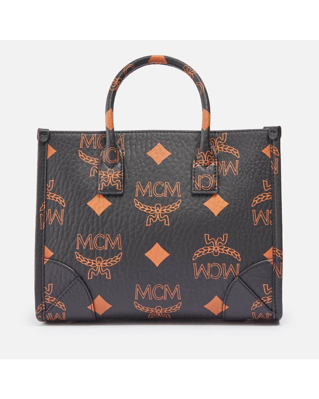 Mcm canvas shop tote