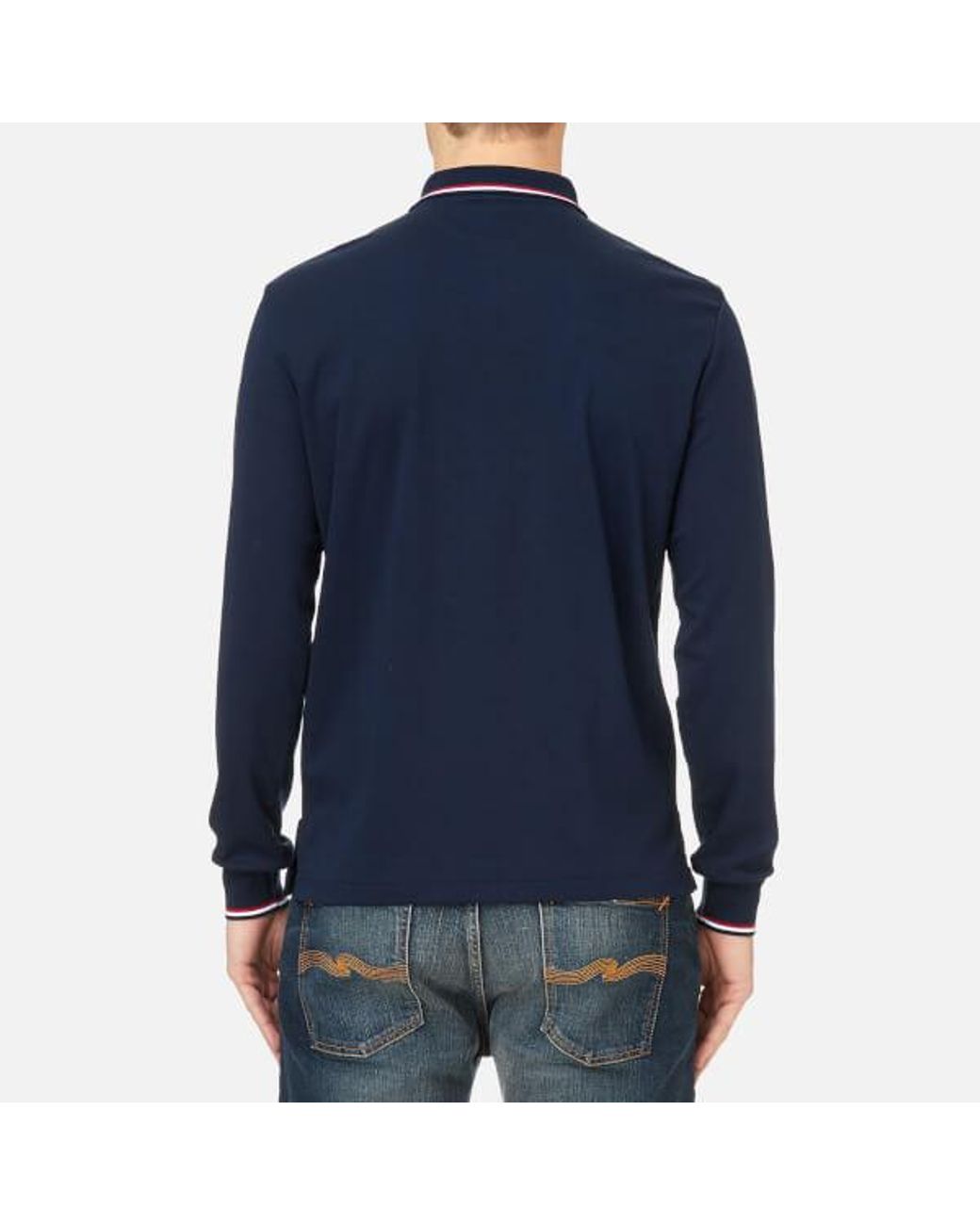 Polo Ralph Lauren Cotton Men's Long Sleeve Pima Tipped Polo Shirt in Navy  (Blue) for Men | Lyst