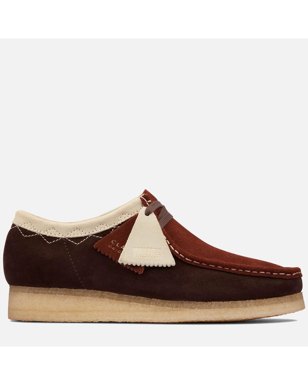 Clarks Stitch Pack' Suede Wallabee Shoes in Brown for Men | Lyst