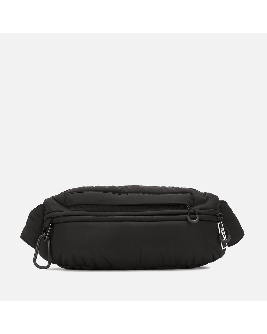 Ganni Tech Fabric Belt Bum Bag in Black | Lyst
