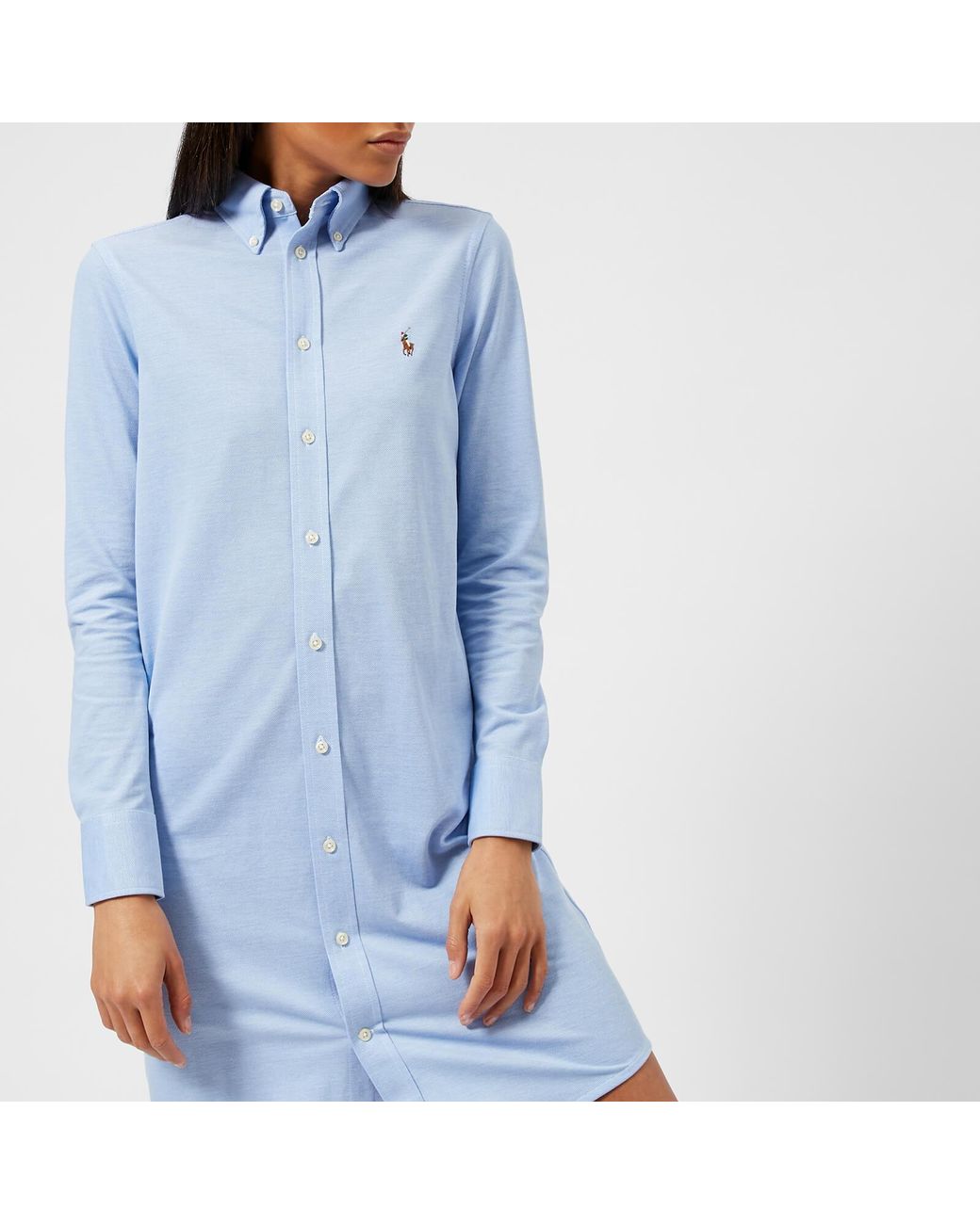 downstairs the Internet batch Polo Ralph Lauren Oxford Shirt Dress in Blue | Lyst