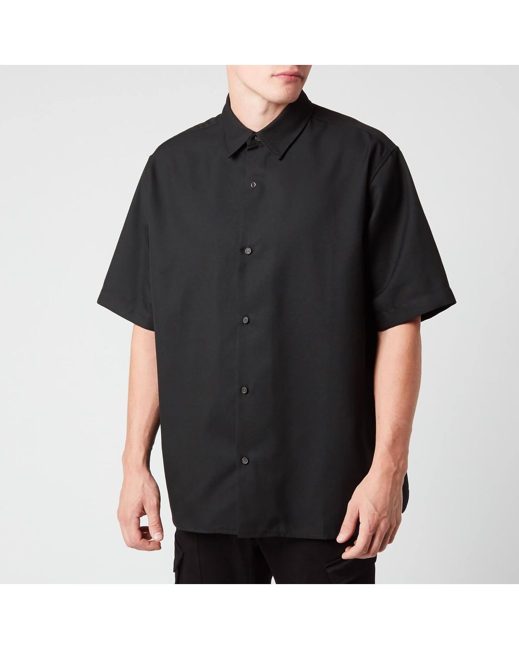 Acne Studios Boxy Short Sleeve Shirt in Black for Men | Lyst