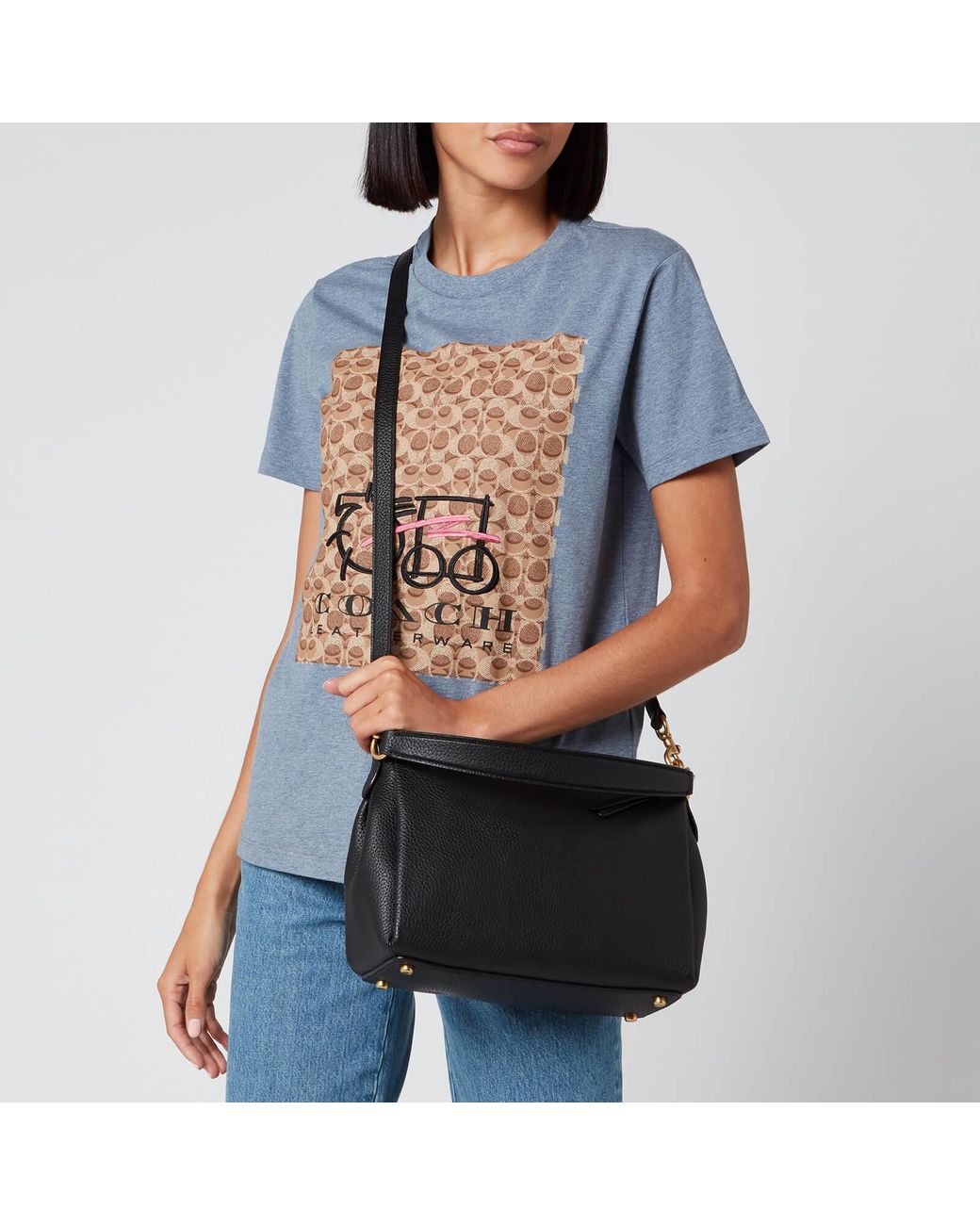 COACH Shay Cross Body Bag in Black | Lyst