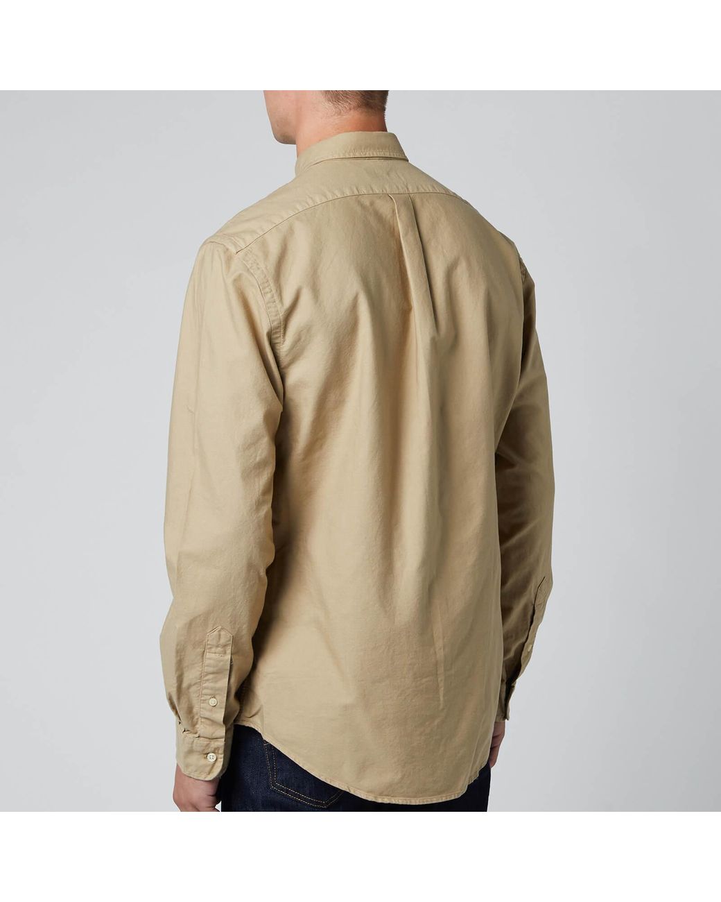 Polo Ralph Lauren Slim Fit Garment Dyed Oxford Shirt in Natural for Men |  Lyst UK
