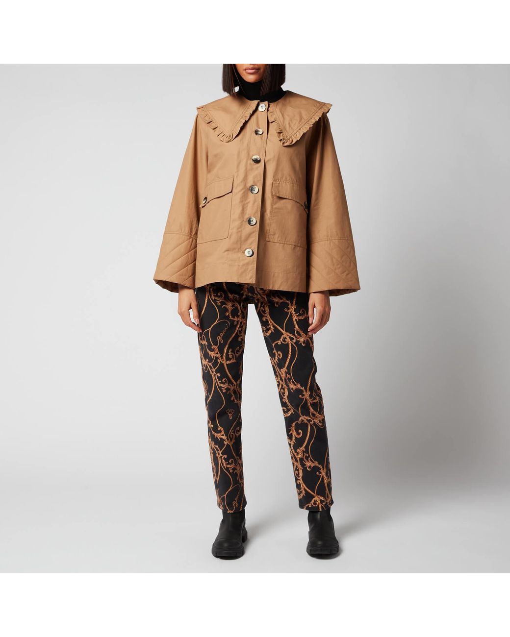 Ganni double cotton jacket sale