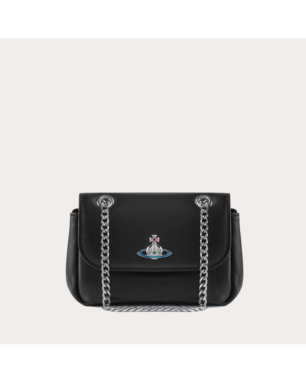 Vivienne Westwood Leather Small Shoulder Bag in Black Lyst UK