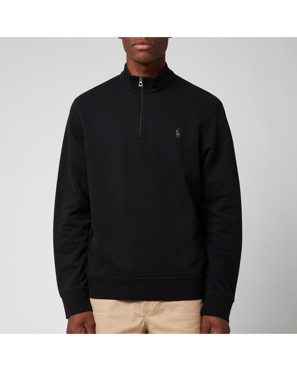 ralph lauren black half zip