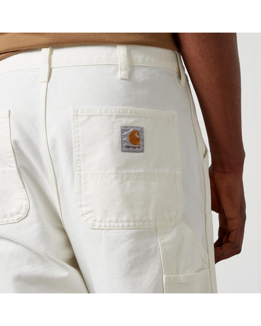 Carhartt WIP ダブルニー　ホワイト Carhartt WIP Double Knee Denim Pant in White| Homme Essentials