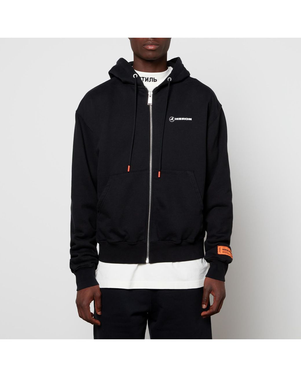 Heron preston cheap hoodie black