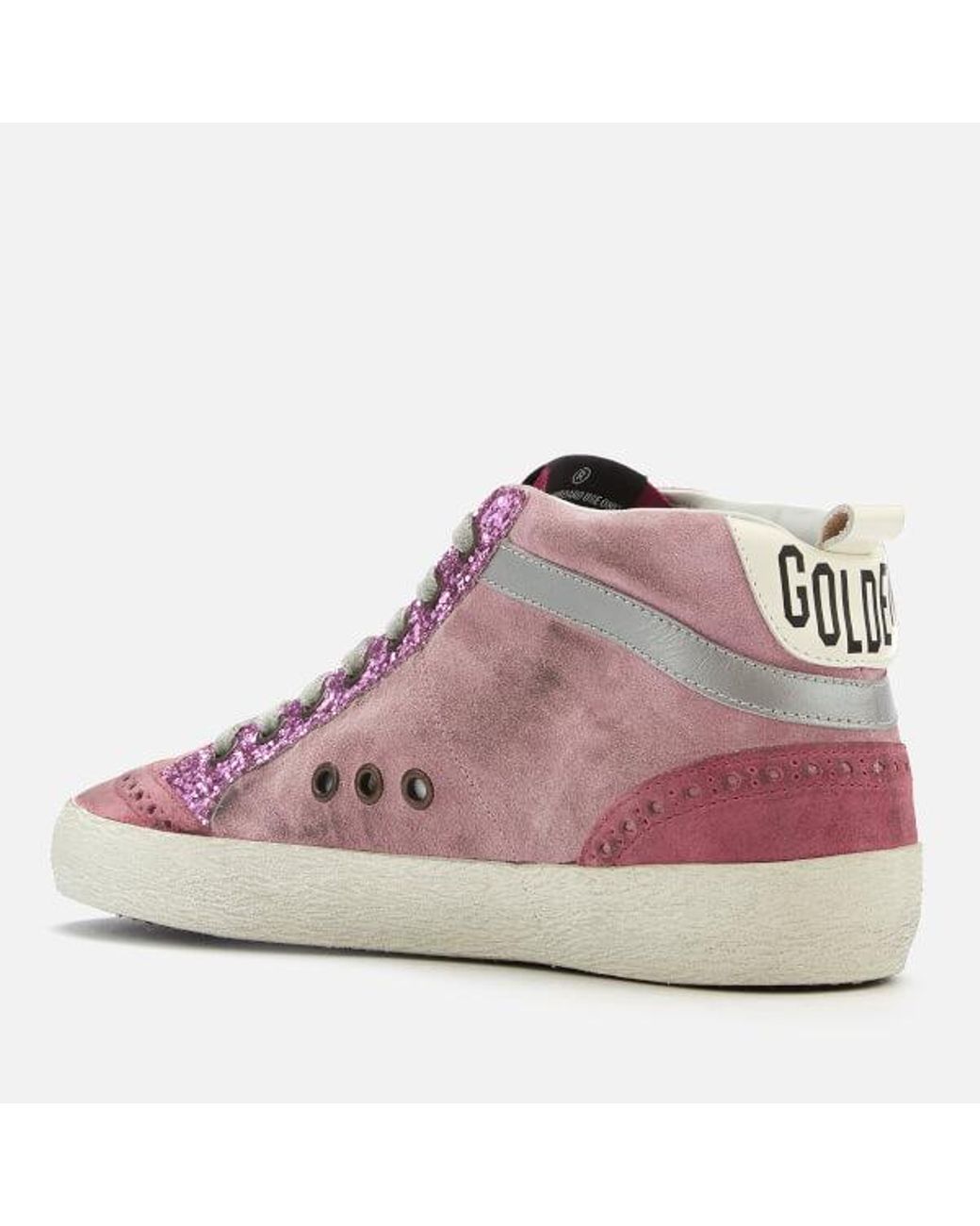 pink suede golden goose