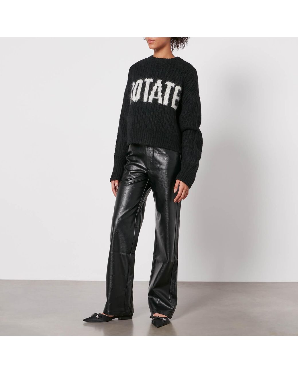 ROTATE BIRGER CHRISTENSEN Logo-Embossed Faux Leather