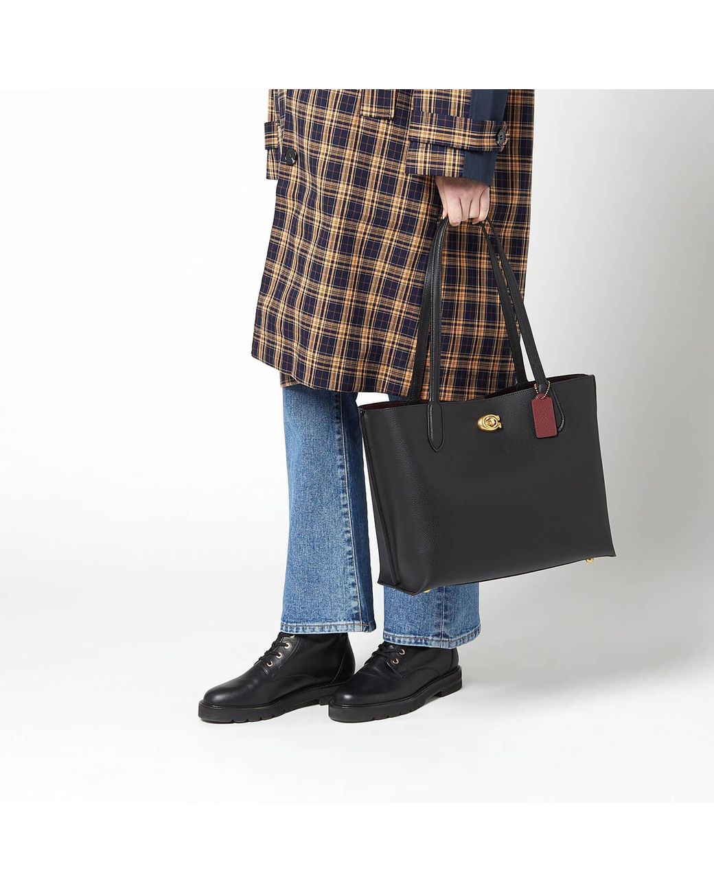 coach willow leather tote