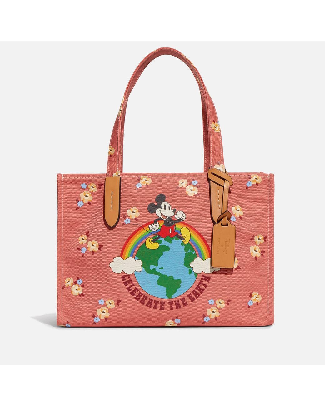 COACH X Disney Floral Mickey Recycled Canvas Tote Bag in Red Lyst Canada