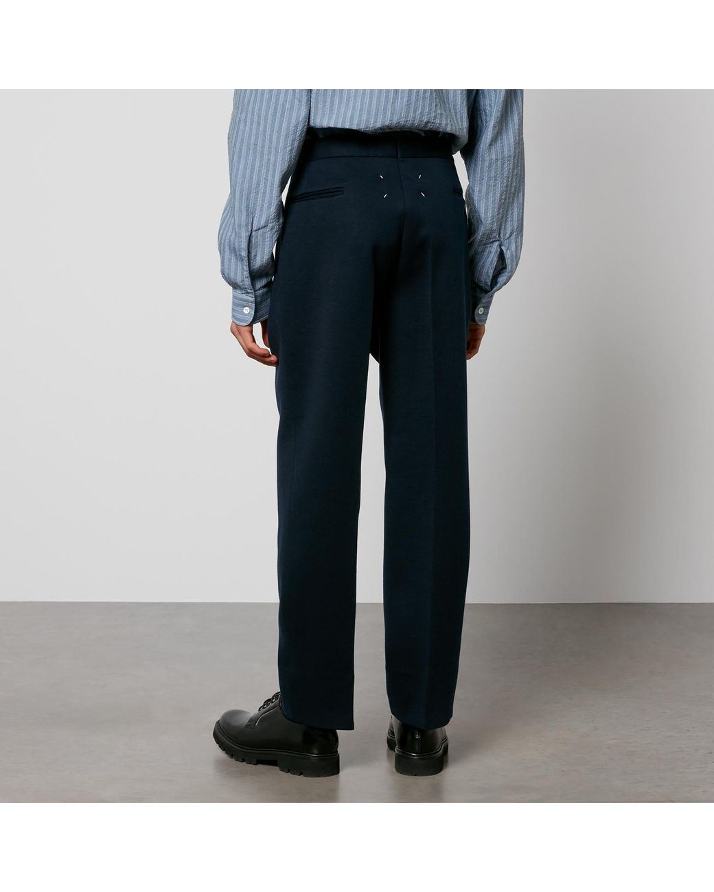Maison Margiela Wool-blend Trousers in Blue for Men