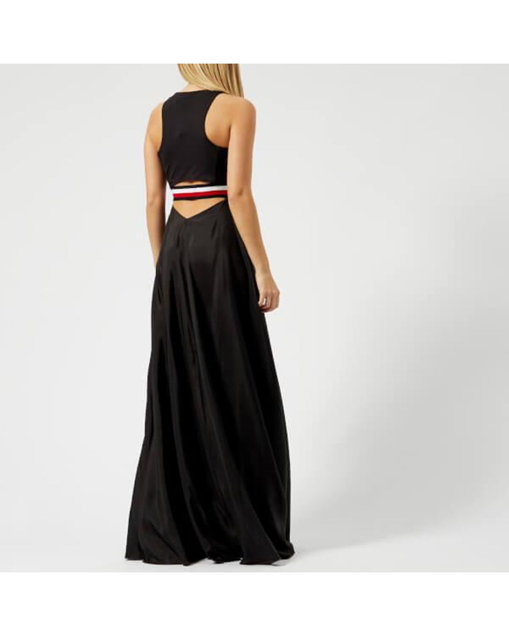 Tommy Hilfiger Women's Gigi Hadid Silk Racer Back Maxi Dress in Black |  Lyst Australia