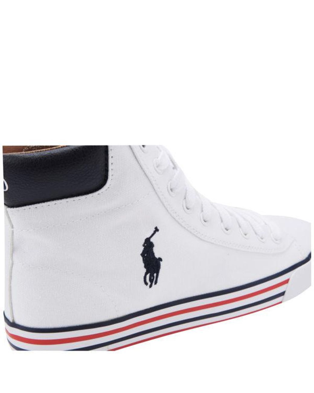 Polo Ralph Lauren White Men's Harvey Midne Hitop Sneakers