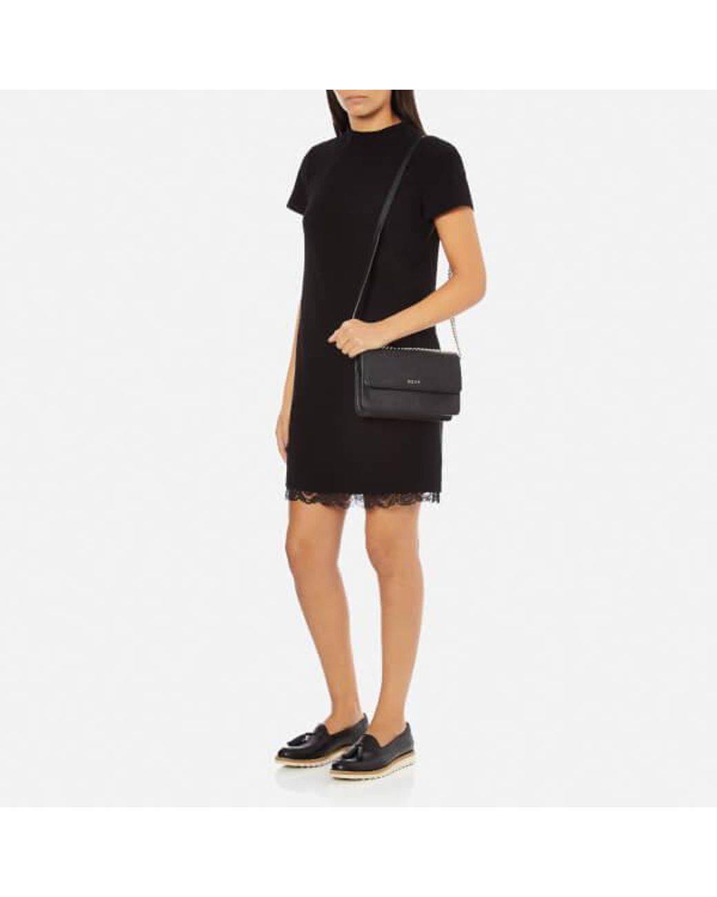 DKNY Women's Bryant Park Small Flap Crossbody Bag in Black | Lyst Australia