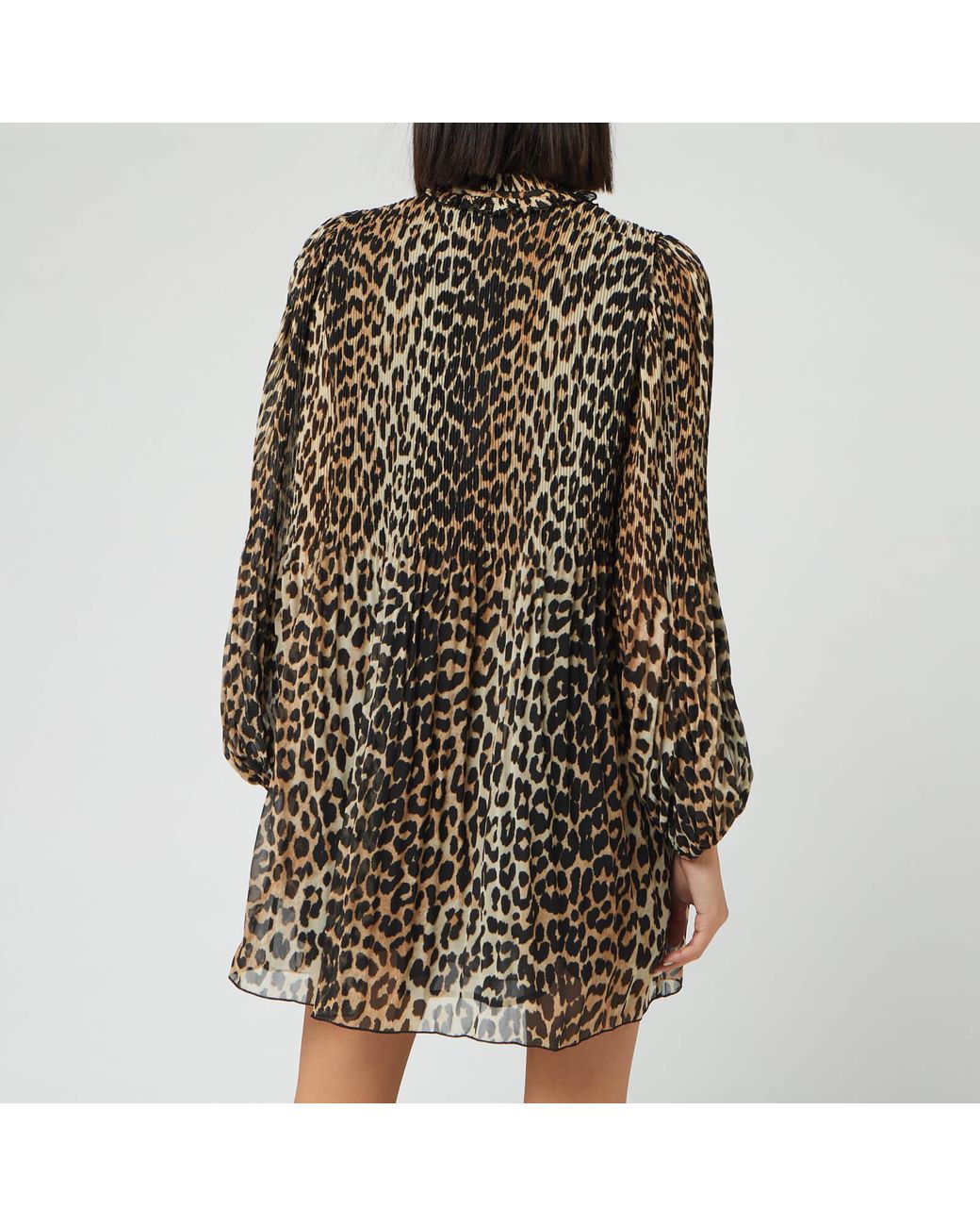 スカート GANNI Leopard mini dress Multicolor Ganni Leopard Printed Denim Mini Dress – Shop at the Mix