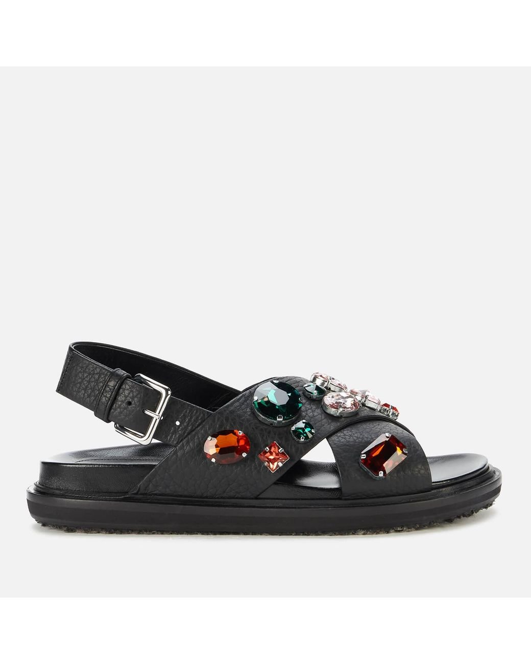 Marni Crystal Sandals in Black Lyst