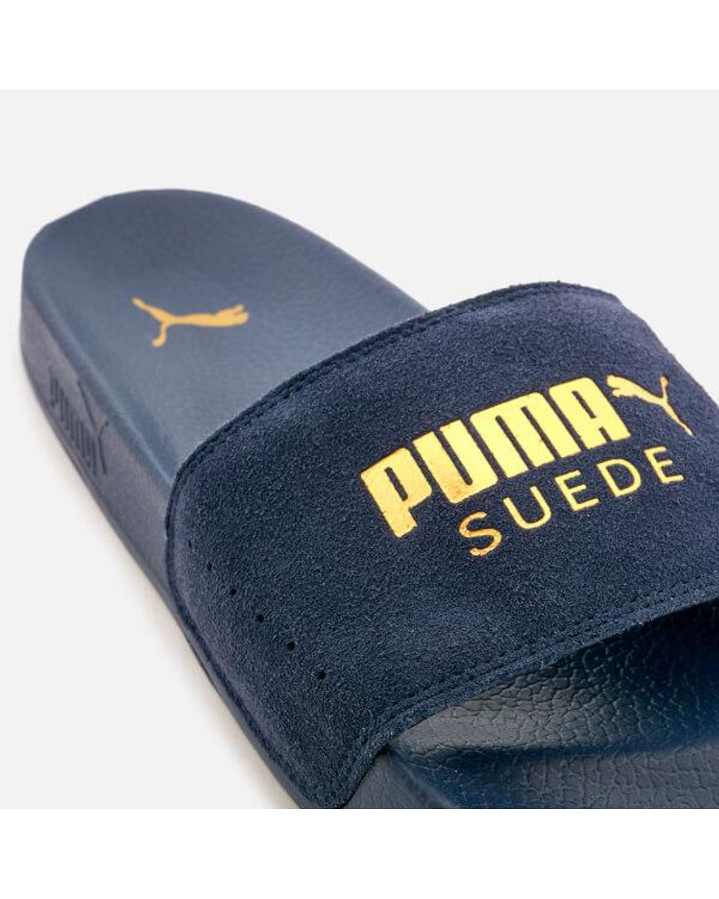 PUMA Men's Leadcat Suede Slide Sandals in Blue for Men | Lyst
