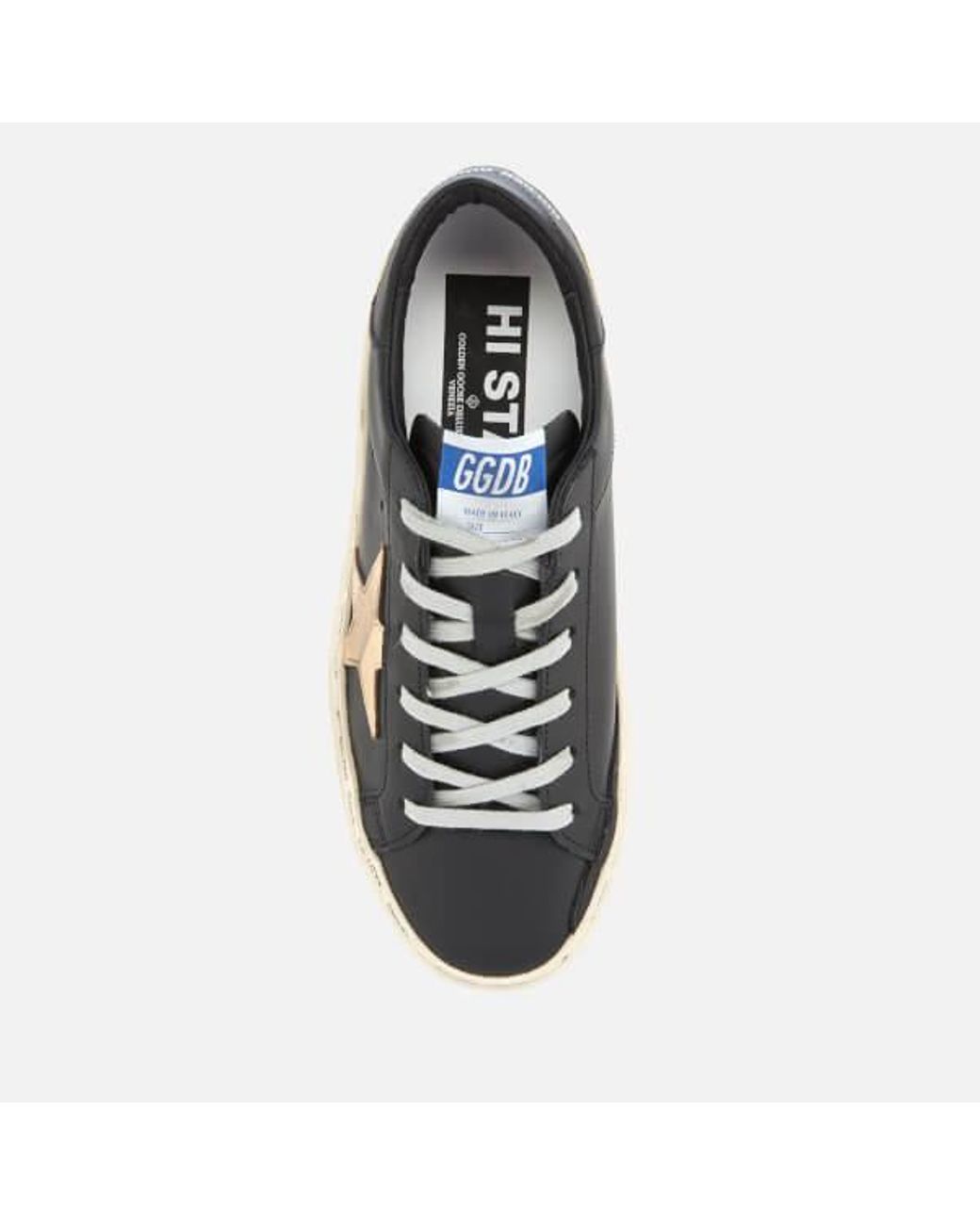 Golden Goose Hi Star Sneakers In Black And Gold Smooth Calfskin | Lyst  Canada