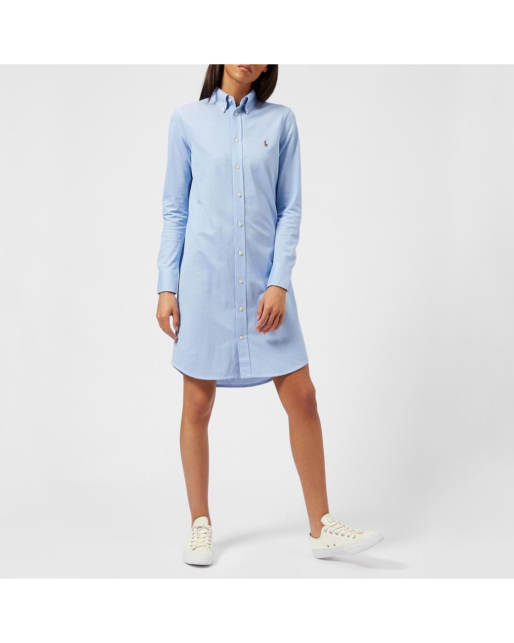 Polo Ralph Lauren Oxford Shirt Dress in Blue | Lyst