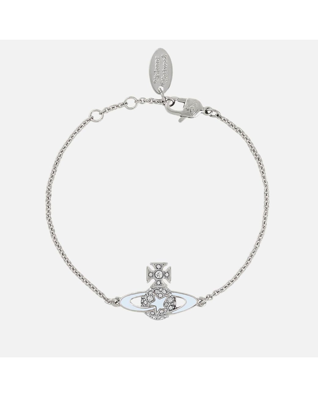 Vivienne Westwood Annalisa Silver-Toned Crystal Bracelet