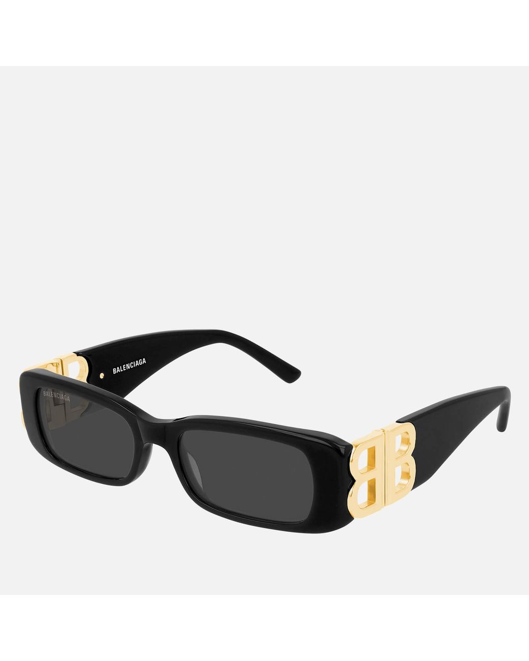 Balenciaga Acetate Dynasty Everyday Rectangular Sunglasses in Black ...