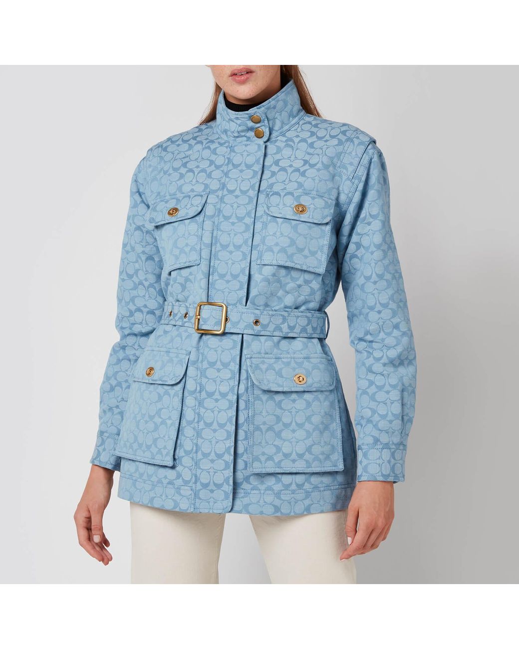 COACH Signature Chambray Field Jacket in Blue Lyst