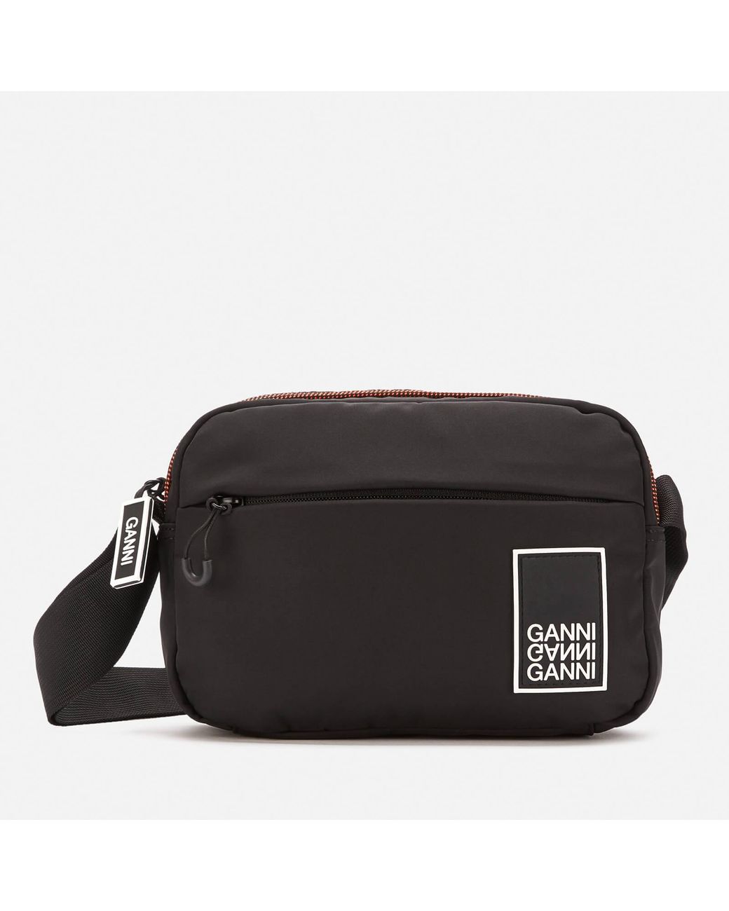 Ganni Tech Fabric Cross Body Bag in Black | Lyst Australia