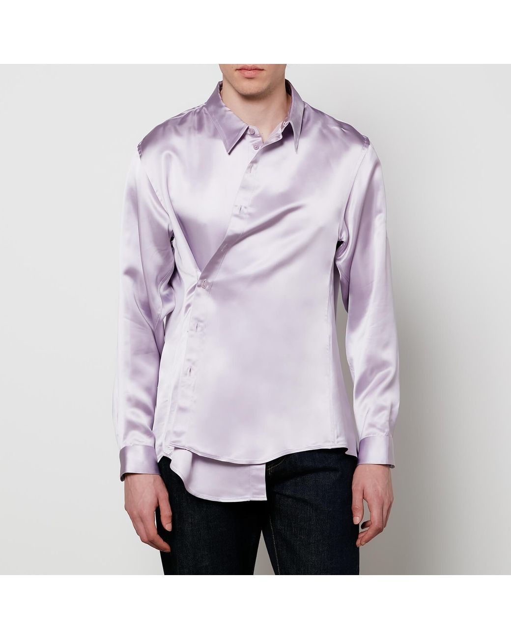 Martine Rose Wrap Shirt in Purple for Men | Lyst