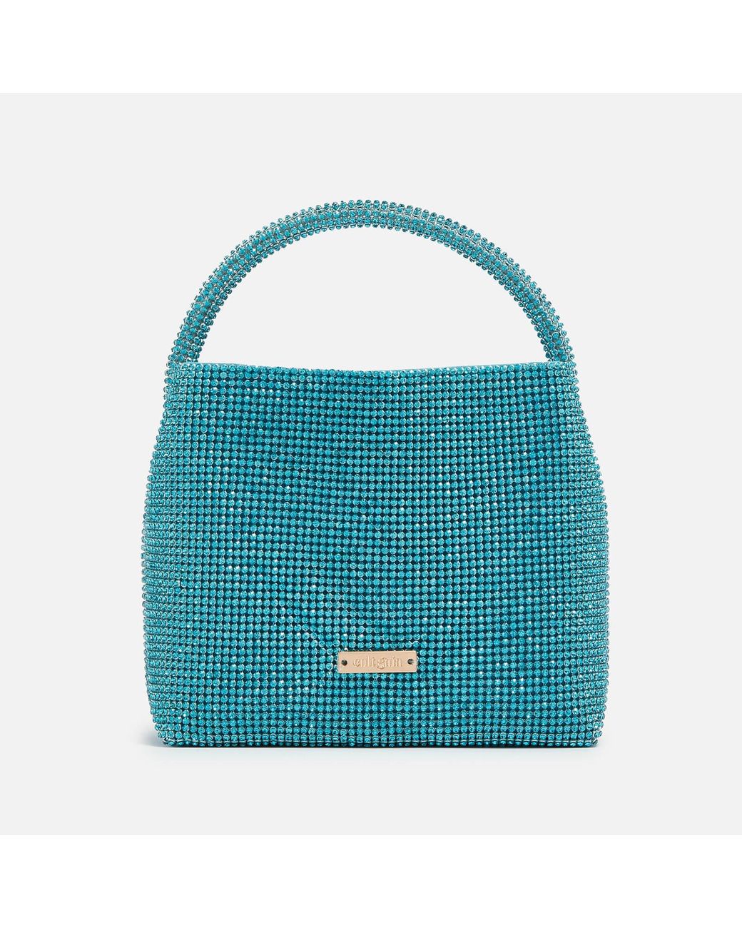 Cult Gaia Solene Mini Crystal-embellished Mesh Bag in Blue | Lyst UK