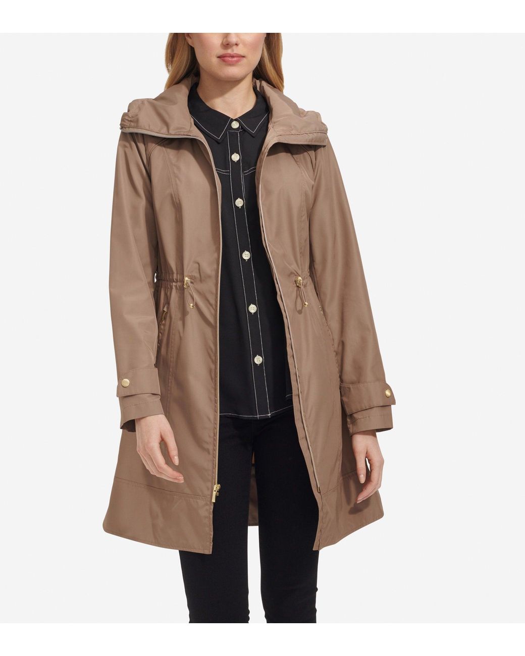 Cole Haan Brown Women's Packable Rain Jacket