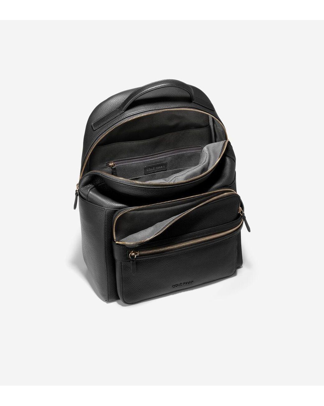 Cole Haan Black Backpack with Gold Zippers Cole Hahn Cole Haan Jade Backpack Cole Haan Jade Backpack  main image 3