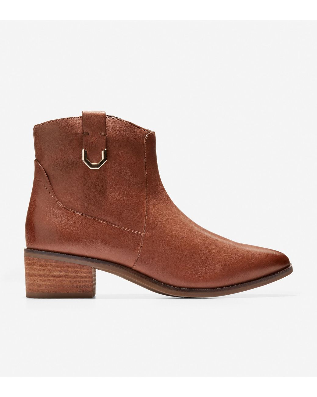 Cole Haan Leather Maci Bootie in Brown - Lyst