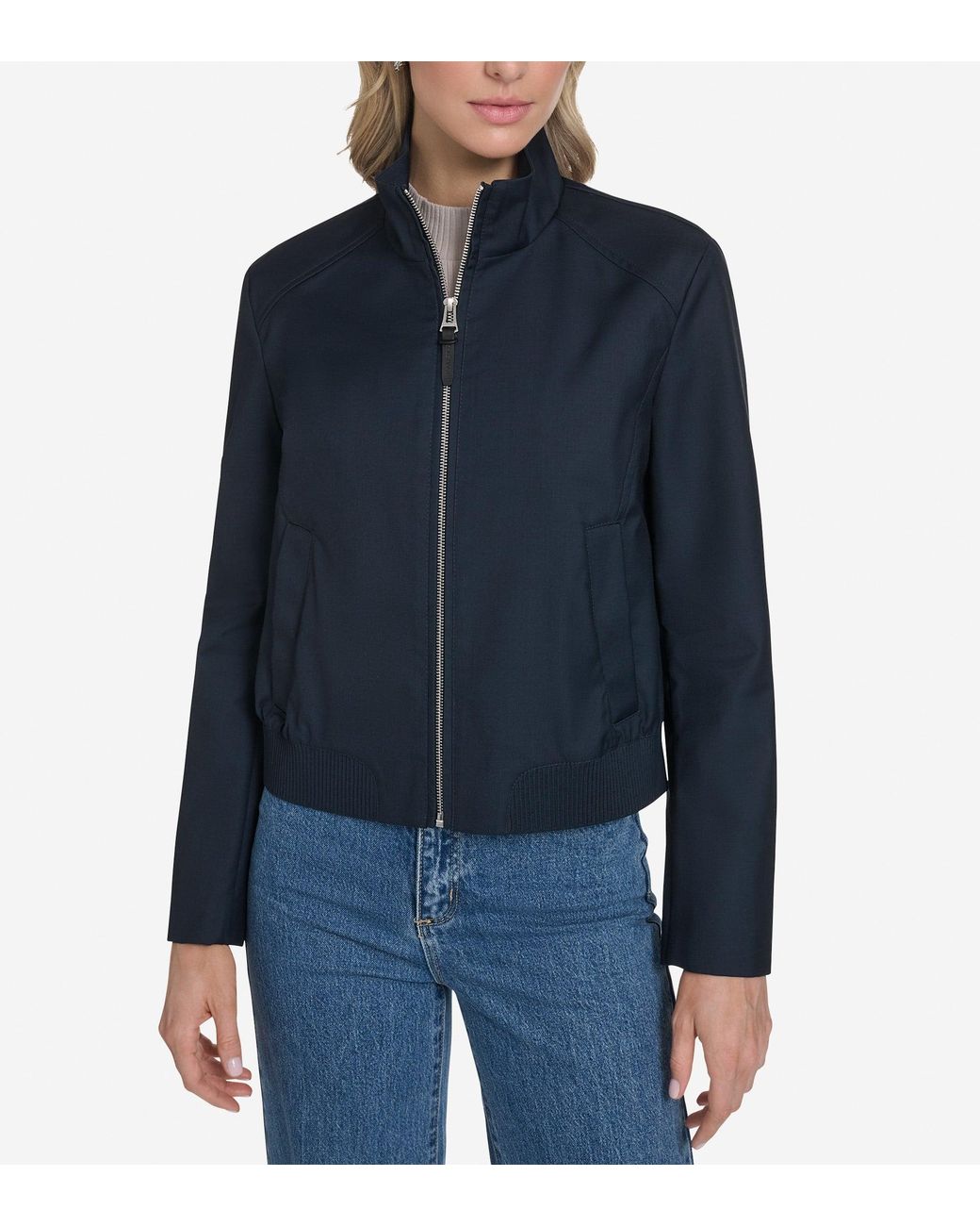 Cole Haan Blue Women's Bomber Style Jacket