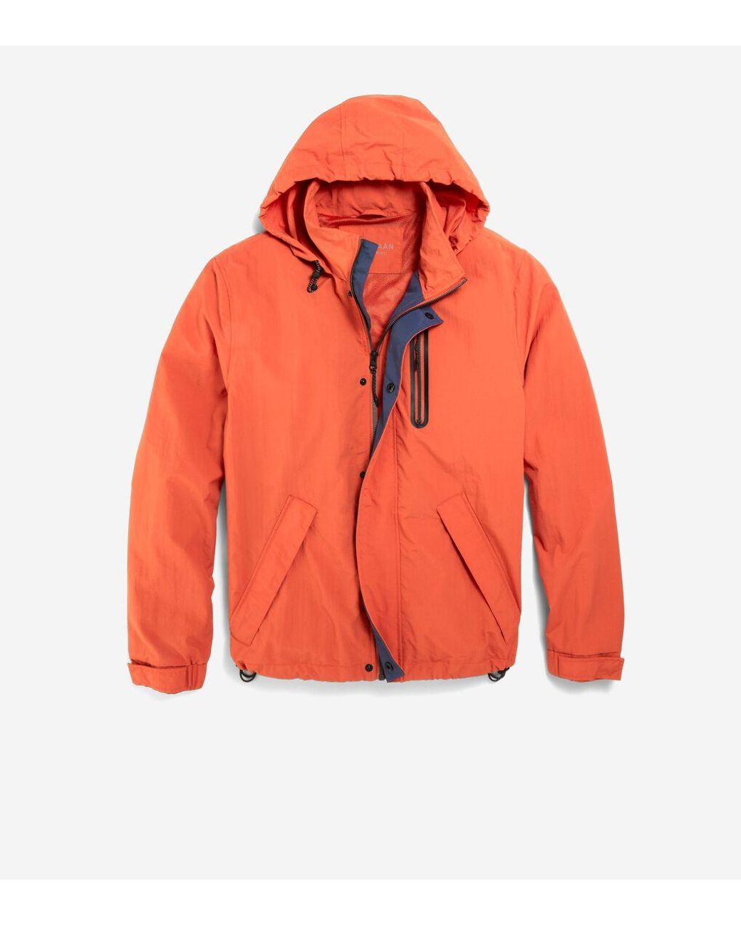 Cole haan crinkle hooded rain jacket sale
