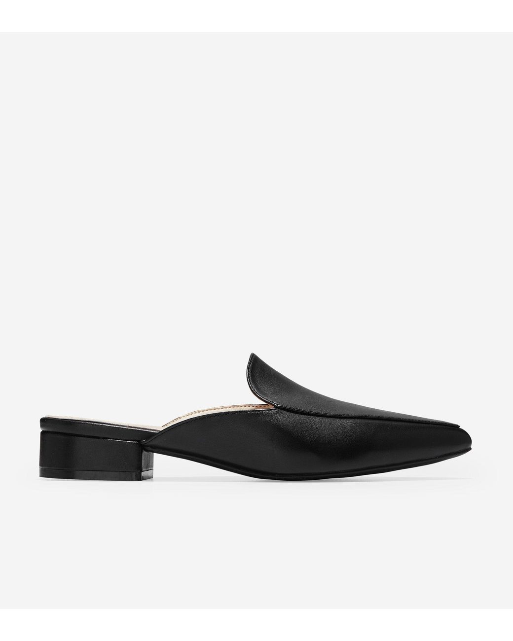 cole haan piper mule black suede