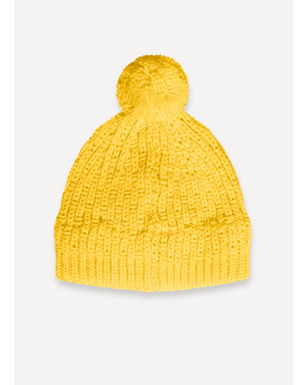 Cappello Con Pompon di Colmar in Yellow
