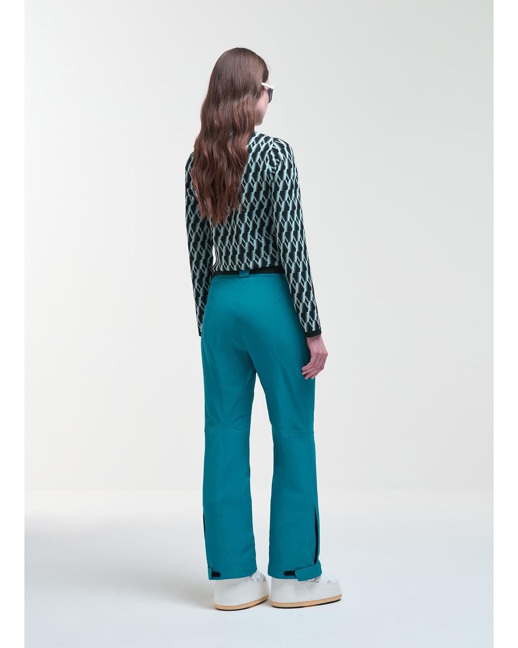 Pantaloni Da Sci Imbottiti Glam, Colore Azteco, Taglia di Colmar in Blue