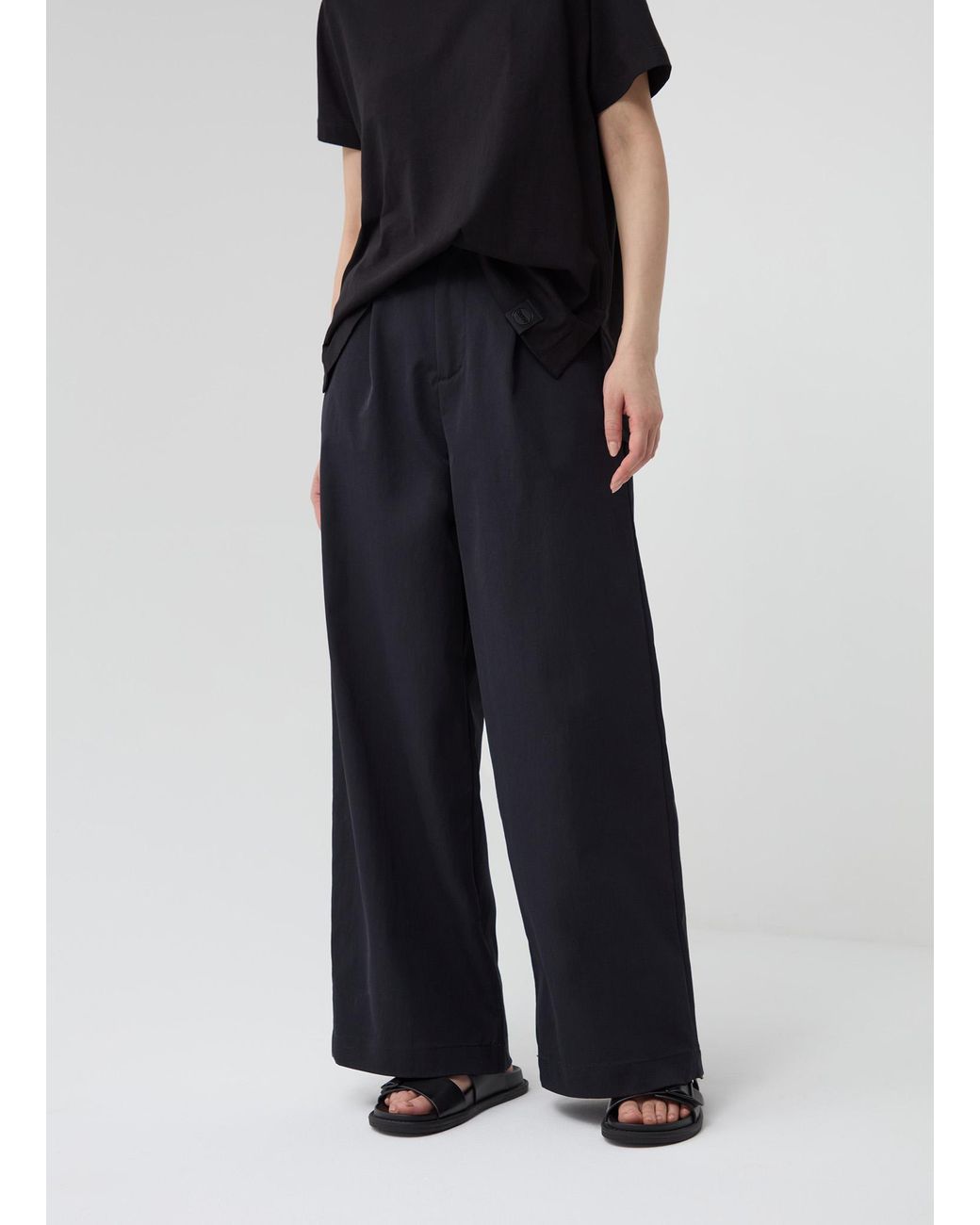Pantaloni Palazzo Con Pinces Easy Care, Colore, Taglia di Colmar in Blue