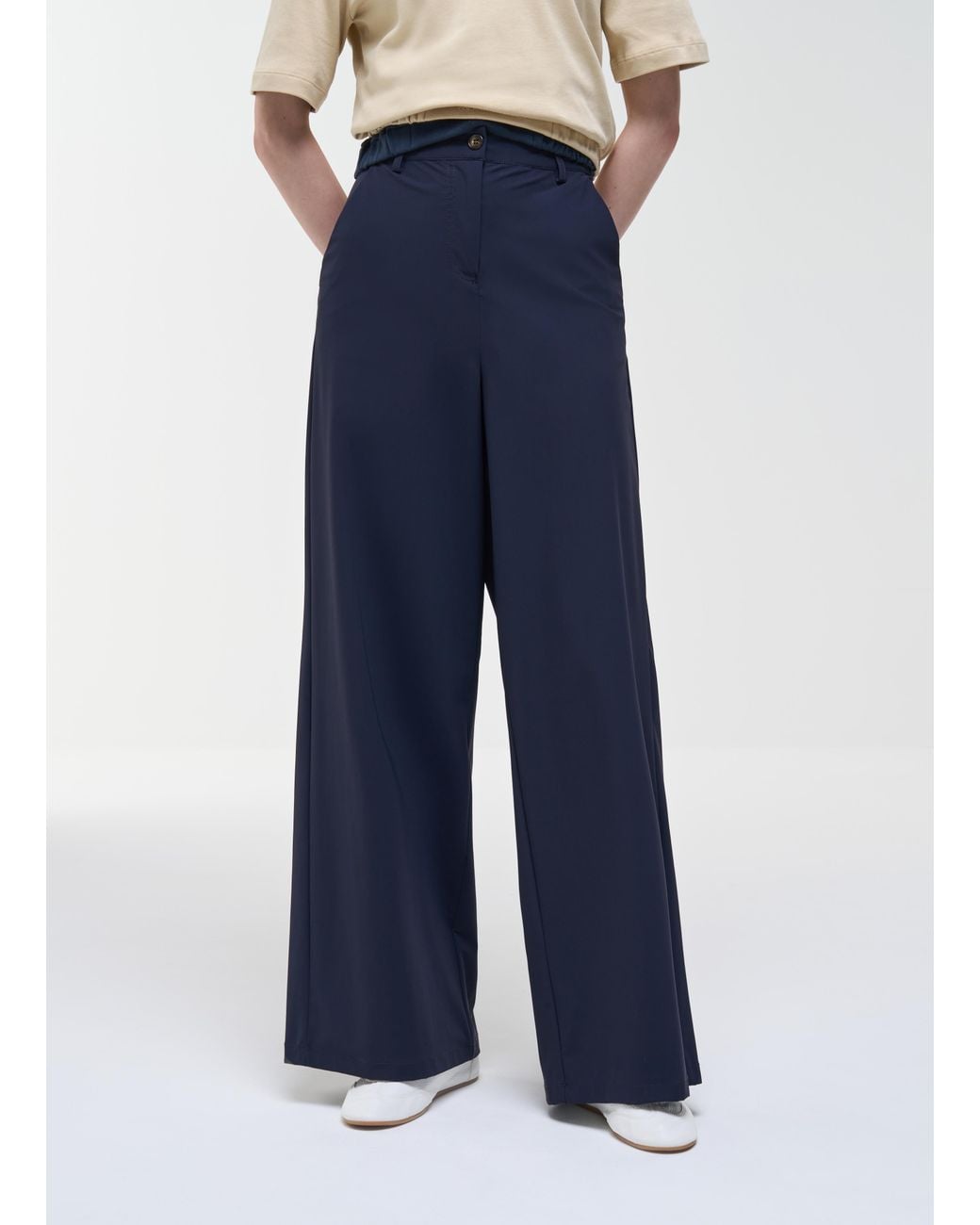 Pantaloni A Palazzo Easy Care, Colore, Taglia di Colmar in Blue