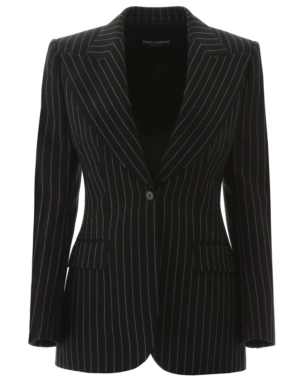 Dolce & Gabbana Wool Pinstriped Blazer in Black,Grey (Black) - Save 34% ...