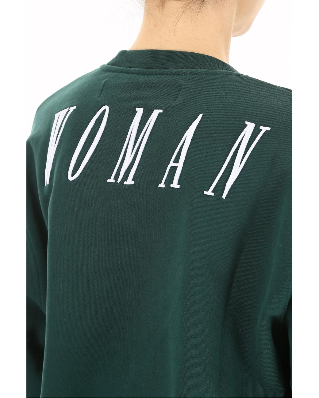 OFF-WHITE™, Sage green Women's Sweatshirt