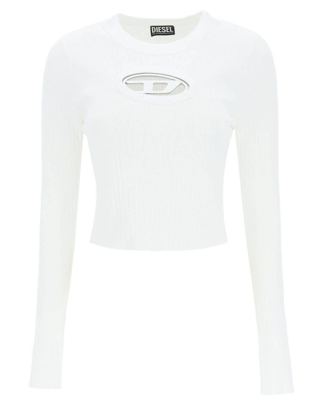 DIESEL Logo Cut-out Top in White