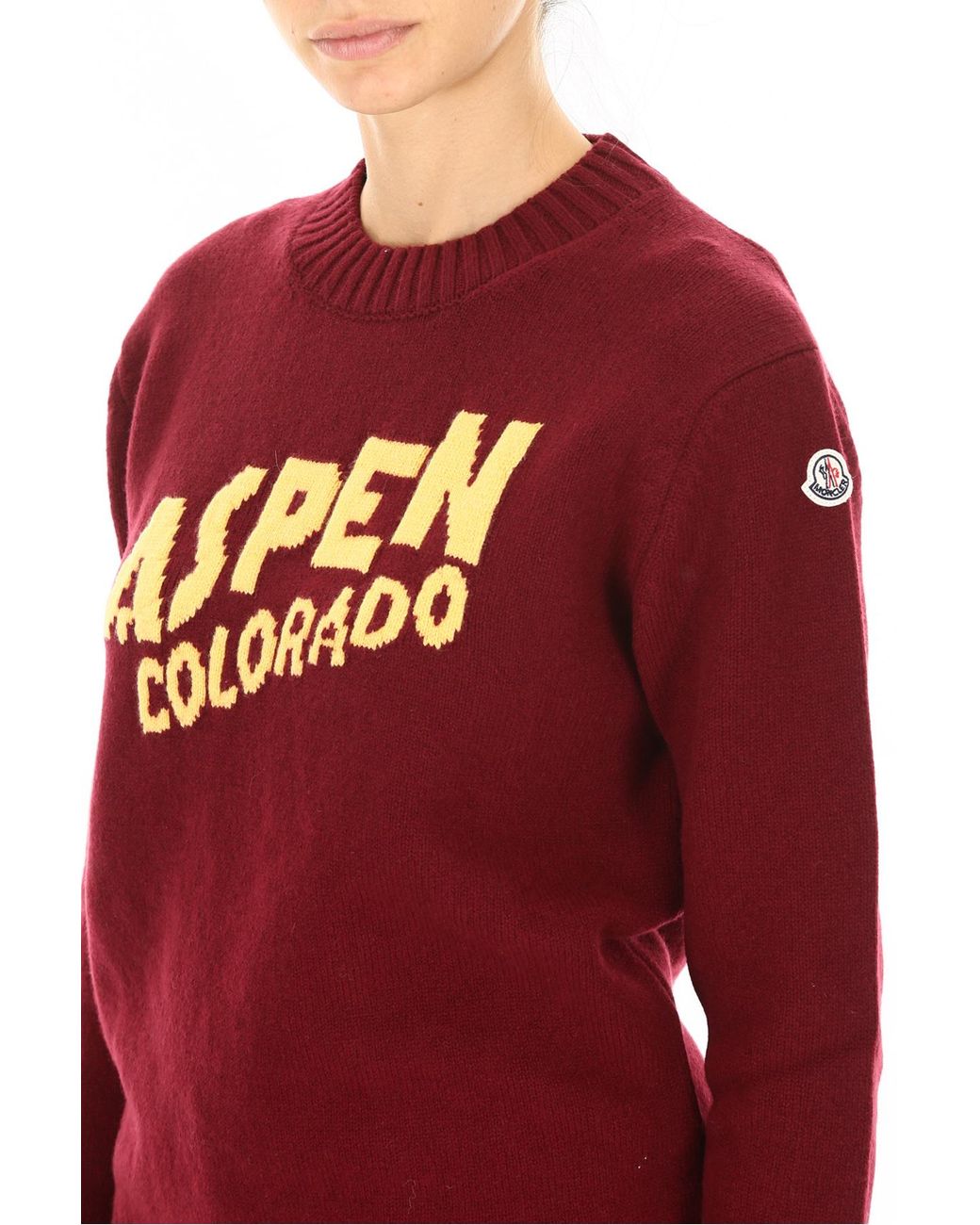 Moncler Aspen Cashmere And Wool Sweater in Red | Lyst Canada