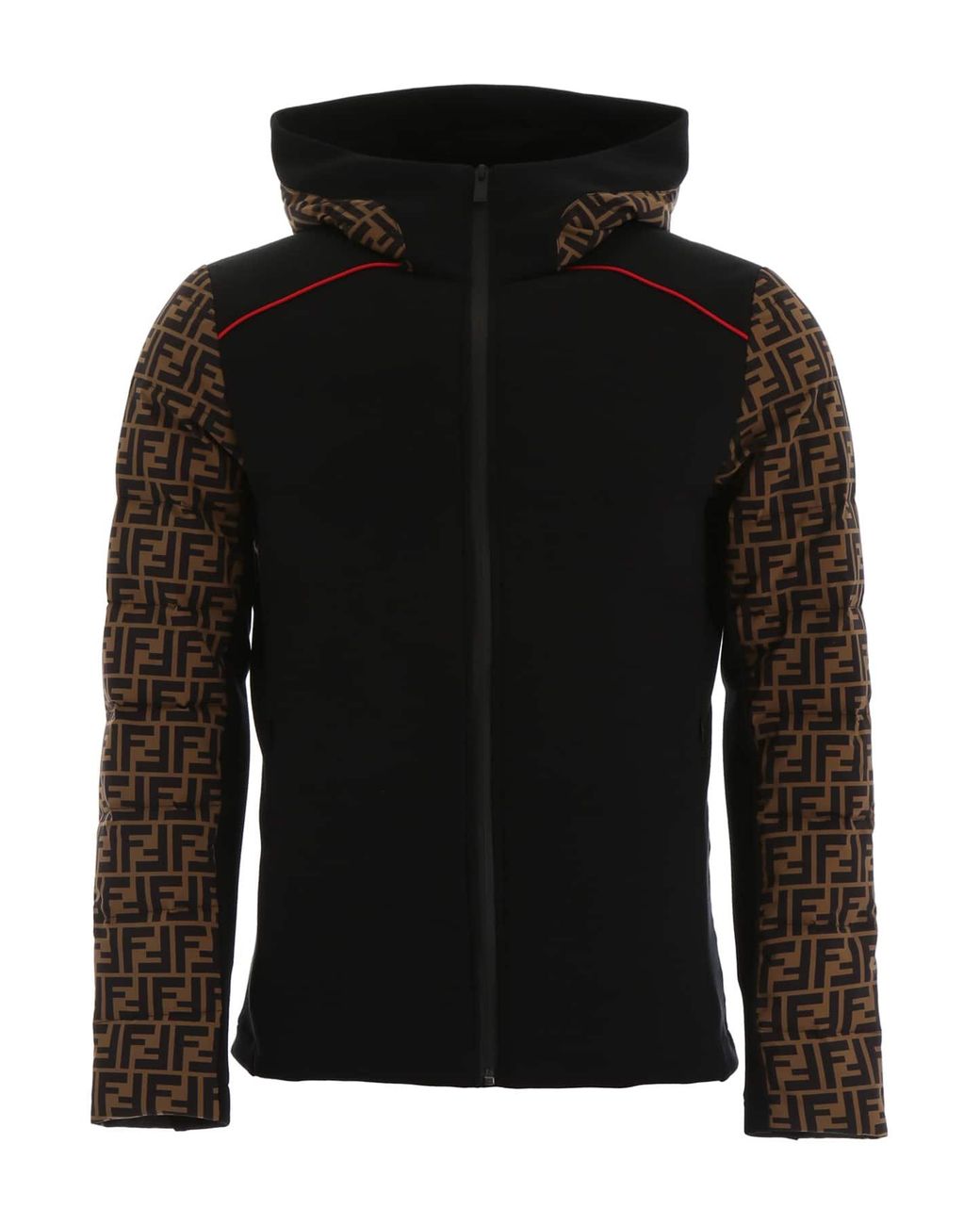 Fendi Synthetic Roma Amor Puffer Jacket in Brown,Black (Black) for Men ...