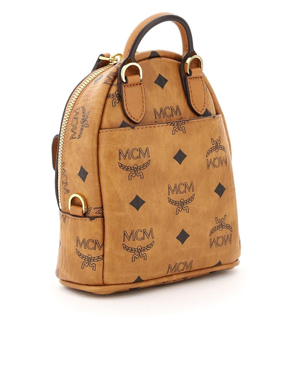 MCM Mini Bag Visetos Patricia Backpack in Brown