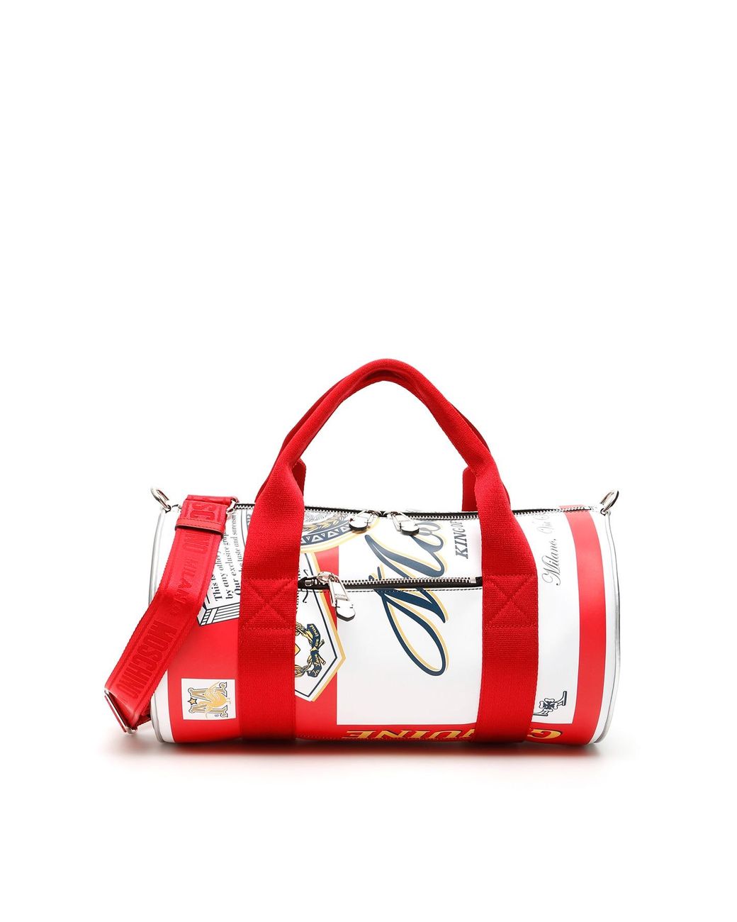 Moschino Budweiser Duffle Bag in Red | Lyst
