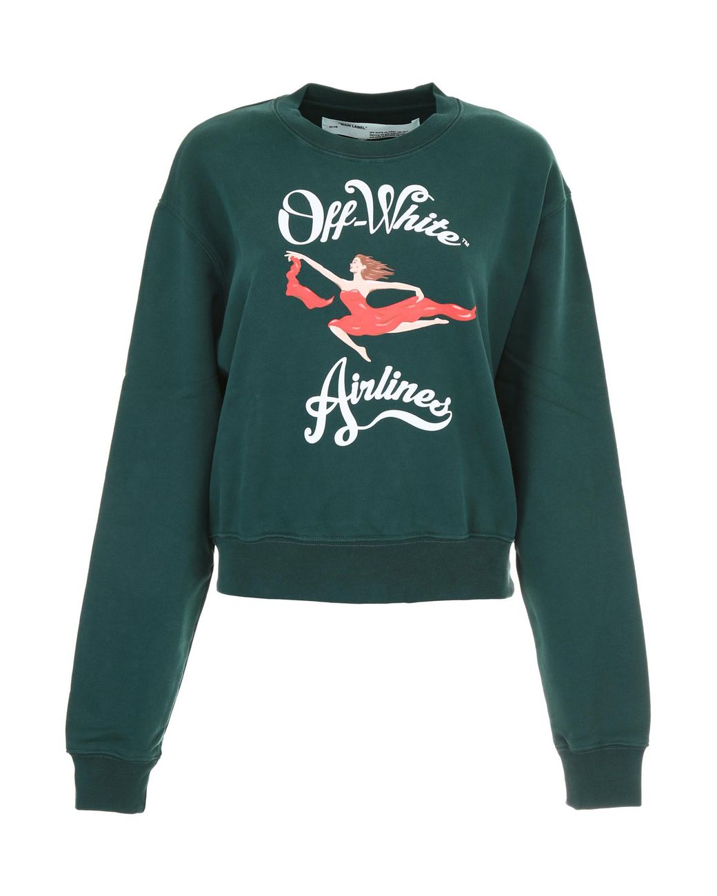 Off White c o Virgil Abloh Off Airlines Sweatshirt in Green Lyst